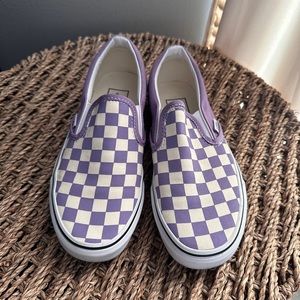Classic Slip-On Checkerboard Shoe Purple